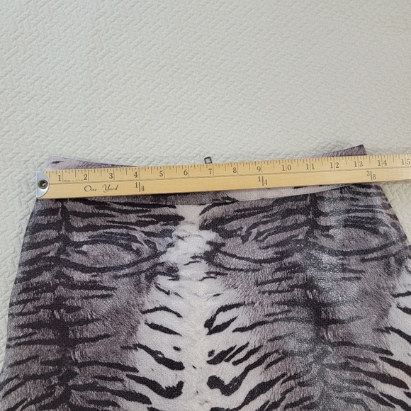 Cloud Ten Zebra Tiger Print Mini Skirt Size Small Side Zippers Animal Pattern - Picture 6 of 15
